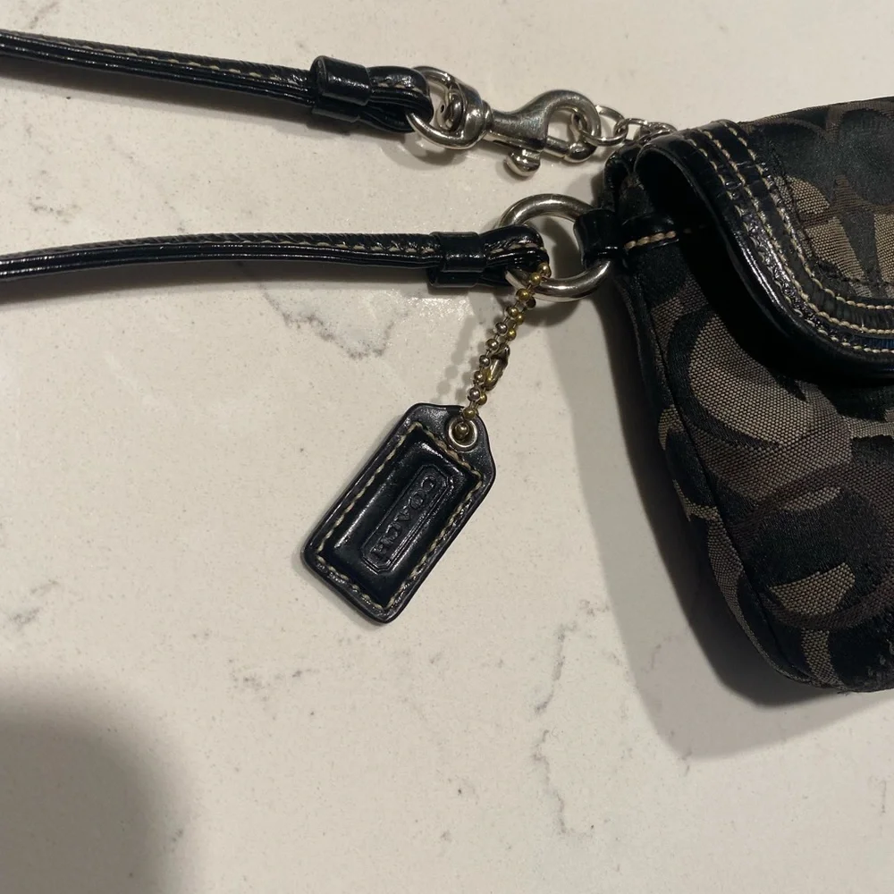 Black Coach Wristlet - Picture 2 of 6